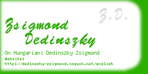 zsigmond dedinszky business card
